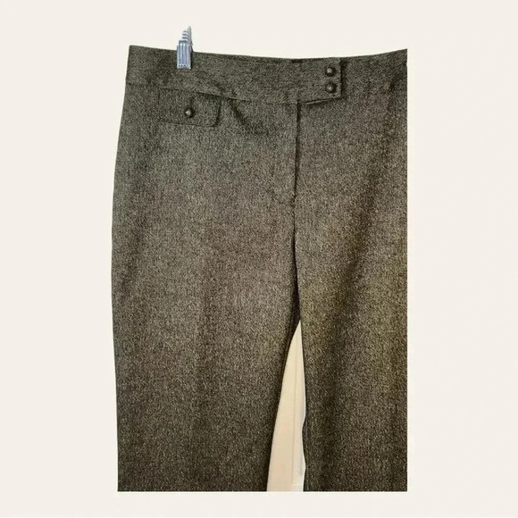 0193W. ANTONIO MELANI TROUSERS BROWN‎ AND GOLD IN COLOR SIZE 6 ZIPPER/BUTTON - Picture 3 of 9